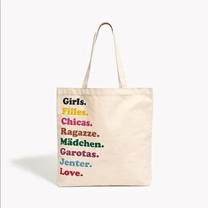 J Crew X Girls Inc Canvas Tote